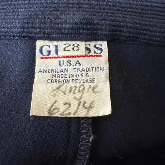 Vintage Guess Men's Navy Ribbed Trouser Pants Size 28 Made in the USA - Picture 7 of 7